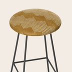mudcloth diamonds - mustard Stool Gallery Image 2