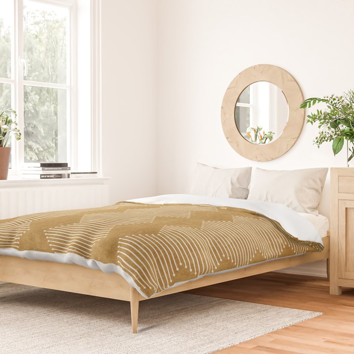 mudcloth diamonds - mustard Duvet Cover Gallery Image 2