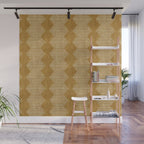 mudcloth diamonds - mustard Wall Mural Gallery Image 1