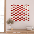 Y2K Cherries - Creme Pattern Large Wall Tapestry Gallery Image 2