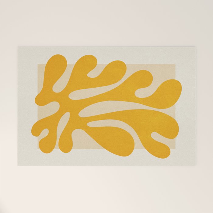 Sun Leaf 2: Matisse Edition | Mid Century Series Welcome Mat Gallery Image 1
