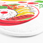 Japanese Bento Rice Lunch Box with Chopsticks & Onigiri Bath Mat Gallery Image 3