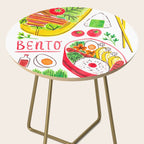 Japanese Bento Rice Lunch Box with Chopsticks & Onigiri Side Table Gallery Image 2