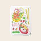 Japanese Bento Rice Lunch Box with Chopsticks & Onigiri Bath Mat Gallery Image 1