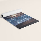SUNSET | magical | stars | moon | night | waves | moon | sky | beach | ocean | sea | blue | bling  Yoga Mat Gallery Image 2