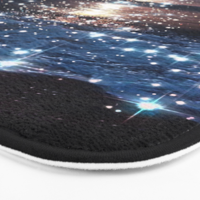 SUNSET | magical | stars | moon | night | waves | moon | sky | beach | ocean | sea | blue | bling  Bath Mat Gallery Image 3