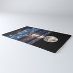 SUNSET | magical | stars | moon | night | waves | moon | sky | beach | ocean | sea | blue | bling  Rug Gallery Image 3