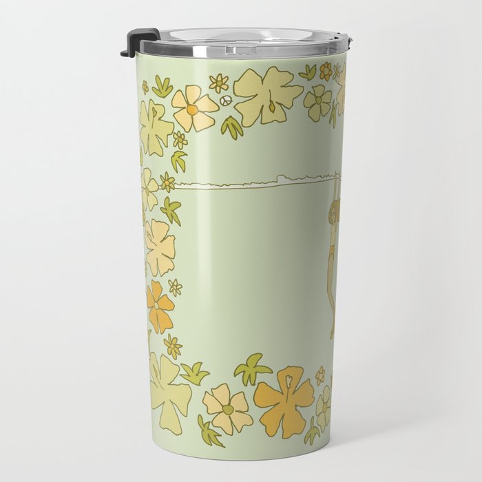 Rell Sunn heart of the sea 70s // retro surf art by surfy birdy Travel Mug Gallery Image 3