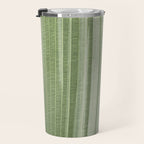 Botanical green abstract tropical leaf art print - mindful nature and travel photography Travel Mug Gallery Image 3