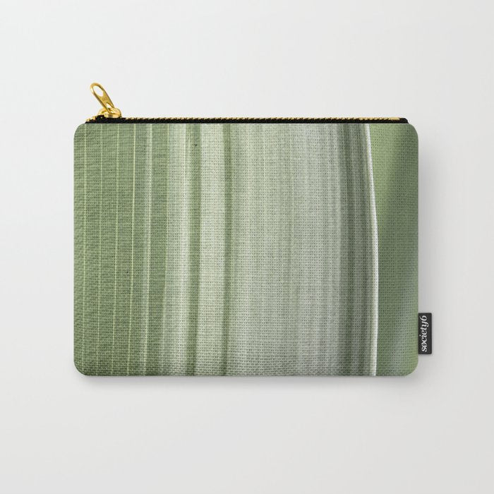 Botanical green abstract tropical leaf art print - mindful nature and travel photography Carry All Pouch Gallery Image 1