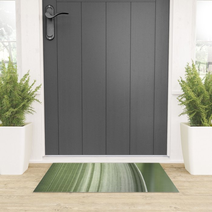 Botanical green abstract tropical leaf art print - mindful nature and travel photography Welcome Mat Gallery Image 3