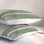 Botanical green abstract tropical leaf art print - mindful nature and travel photography Pillow Sham Gallery Image 3