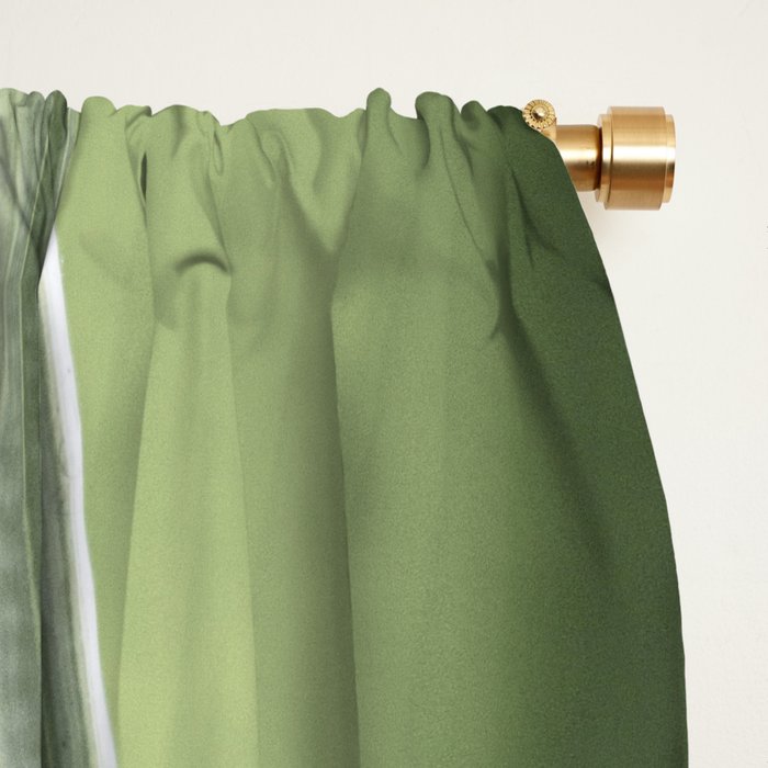 Botanical green abstract tropical leaf art print - mindful nature and travel photography Window Curtain Gallery Image 2