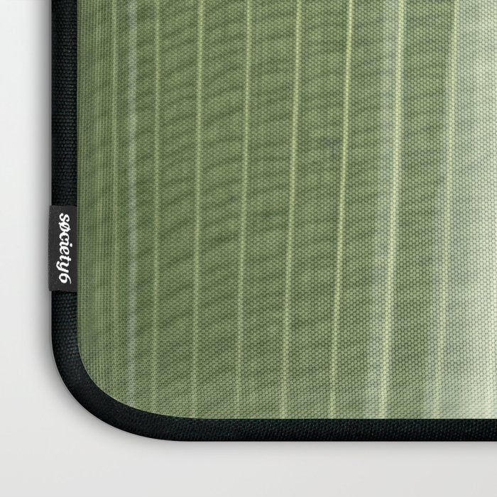 Botanical green abstract tropical leaf art print - mindful nature and travel photography Laptop Sleeve Gallery Image 3
