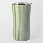 Botanical green abstract tropical leaf art print - mindful nature and travel photography Travel Mug Gallery Image 1