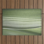 Botanical green abstract tropical leaf art print - mindful nature and travel photography Outdoor Rug Gallery Image 1