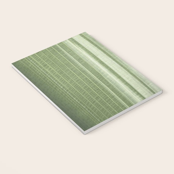 Botanical green abstract tropical leaf art print - mindful nature and travel photography Notebook Gallery Image 3