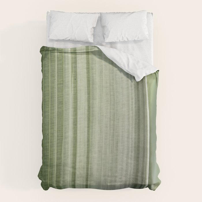 Botanical green abstract tropical leaf art print - mindful nature and travel photography Duvet Cover Gallery Image 6