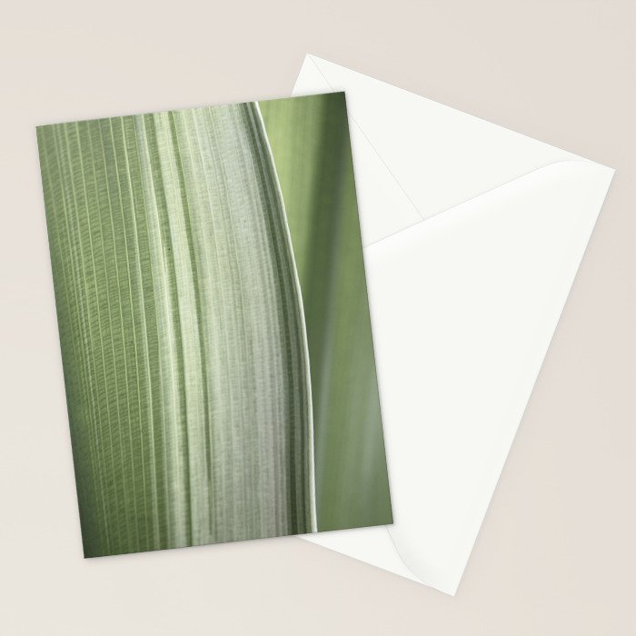 Botanical green abstract tropical leaf art print - mindful nature and travel photography Stationery Card Gallery Image 2