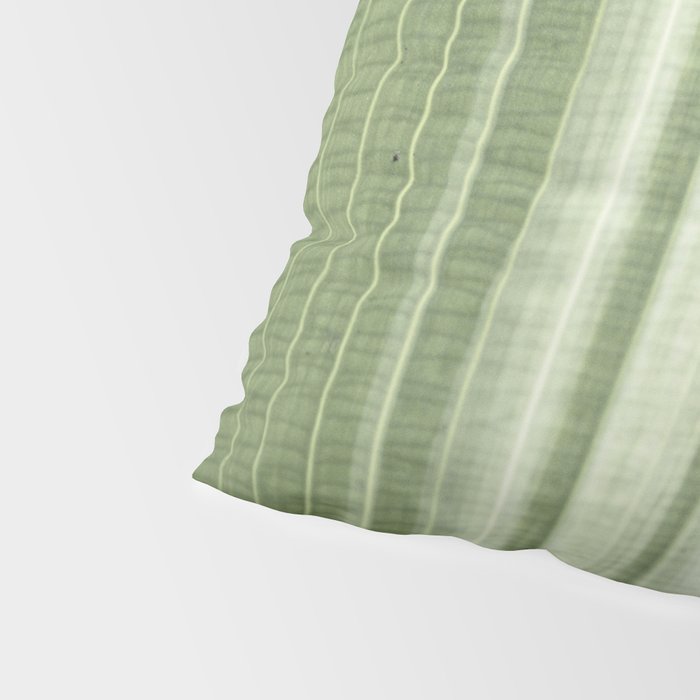 Botanical green abstract tropical leaf art print - mindful nature and travel photography Pillow Sham Gallery Image 4