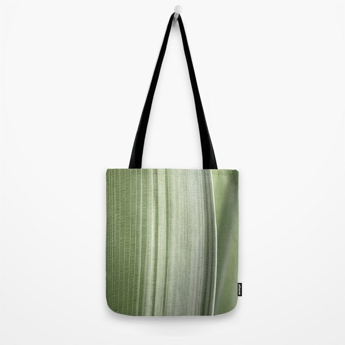 Botanical green abstract tropical leaf art print - mindful nature and travel photography Tote Bag Gallery Image 2