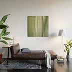 Botanical green abstract tropical leaf art print - mindful nature and travel photography Wood Wall Art Gallery Image 2