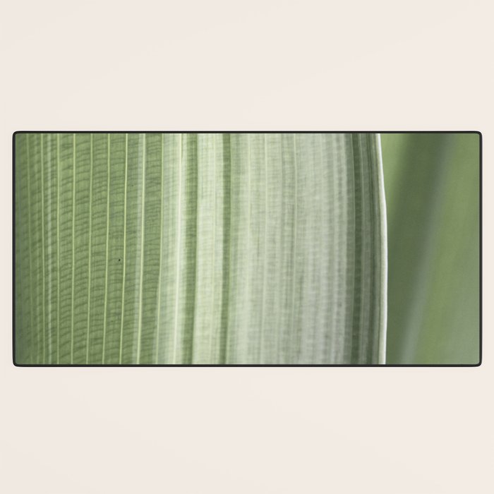 Botanical green abstract tropical leaf art print - mindful nature and travel photography Desk Mat Gallery Image 3