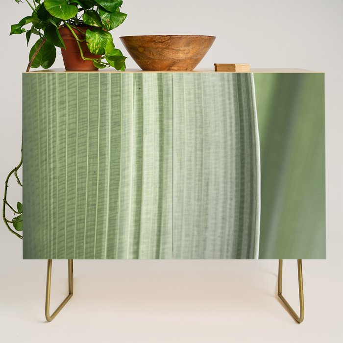 Botanical green abstract tropical leaf art print - mindful nature and travel photography Credenza Gallery Image 1