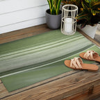 Botanical green abstract tropical leaf art print - mindful nature and travel photography Outdoor Rug Gallery Image 2