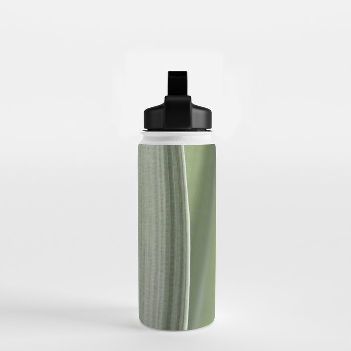 Botanical green abstract tropical leaf art print - mindful nature and travel photography Water Bottle Gallery Image 2