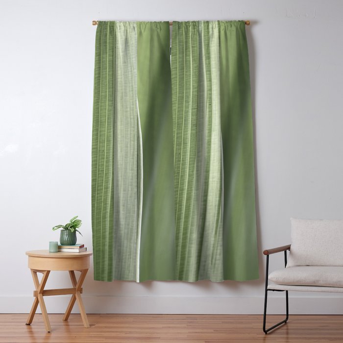 Botanical green abstract tropical leaf art print - mindful nature and travel photography Window Curtain Gallery Image 1