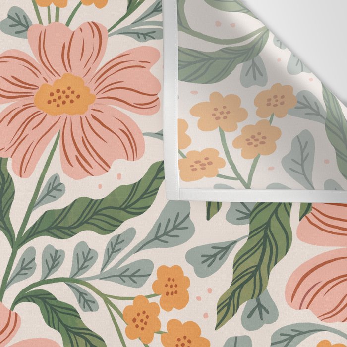 Mila I - boho nature inspired illustration Wall Tapestry Gallery Image 3