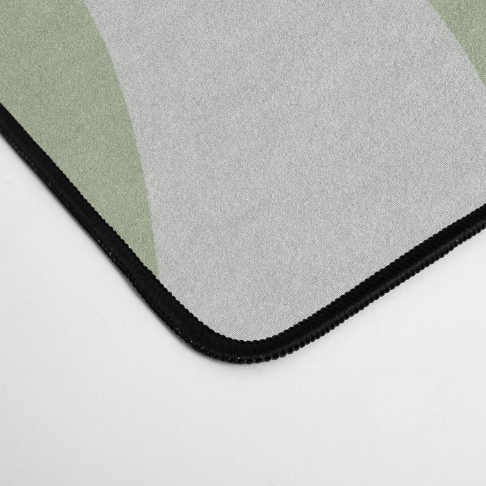 Retro Liquid Swirl Abstract Pattern in Sage Green Desk Mat Gallery Image 4
