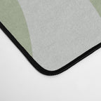 Retro Liquid Swirl Abstract Pattern in Sage Green Desk Mat Gallery Image 4