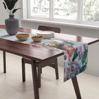 Floral Peacock Garden Table Runner Gallery Image 2