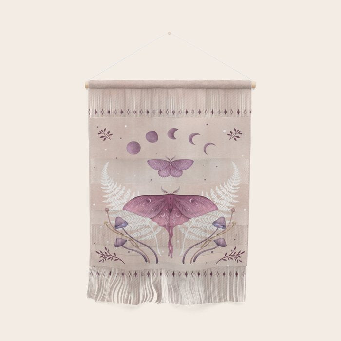 Luna and Emerald - Vintage Pink Wall Hanging Gallery Image 1