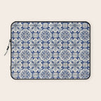 Portuguese tiles pattern blue Laptop Sleeve Gallery Image 1