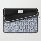 Portuguese tiles pattern blue Laptop Sleeve Gallery Image 2