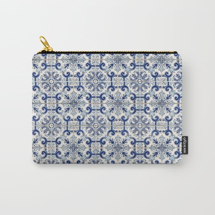Portuguese tiles pattern blue Carry All Pouch Gallery Image 1