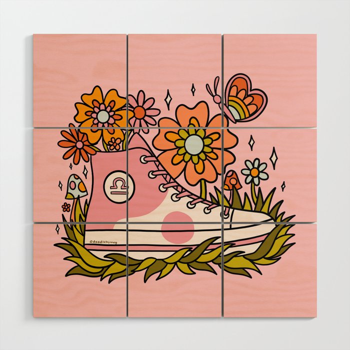 Libra Sneaker Wood Wall Art Gallery Image 1