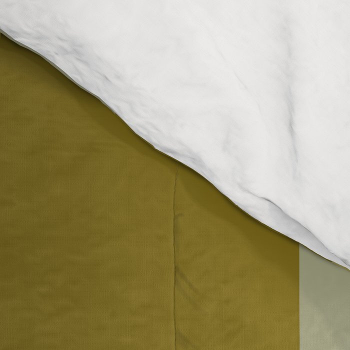 Muted Vertical Stripe Pattern in Vintage Green and Cantaloupe Tones Comforter Gallery Image 4