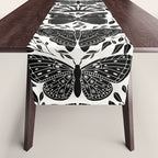 Black & White Retro, Folk Butterfly Table Runner Gallery Image 1