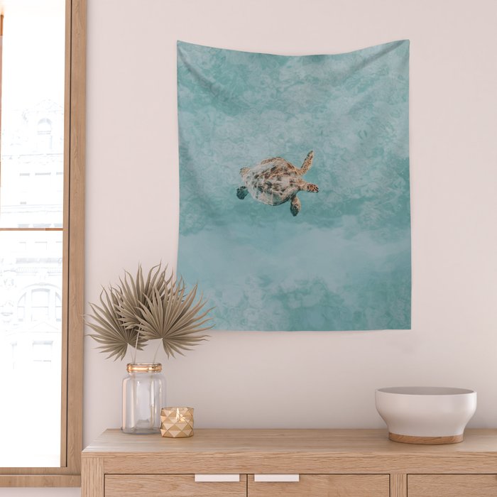 sea turtle vi Wall Tapestry Gallery Image 2