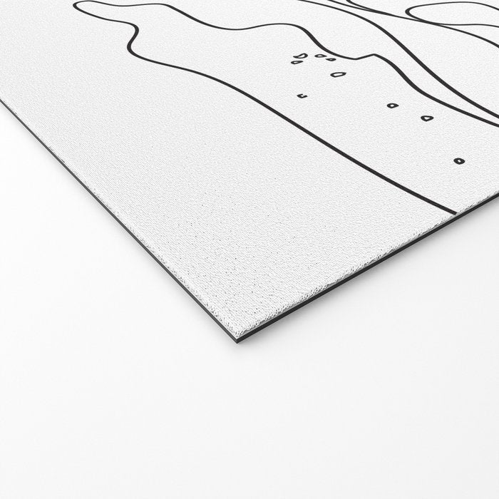 Minimal Line Art Ocean Waves Welcome Mat Gallery Image 2