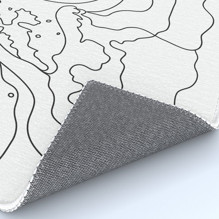 Minimal Line Art Ocean Waves Rug Gallery Image 4