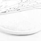 Minimal Line Art Ocean Waves Bath Mat Gallery Image 3