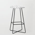 Minimal Line Art Ocean Waves Stool Gallery Image 1