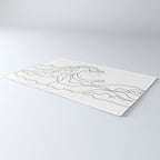 Minimal Line Art Ocean Waves Rug Gallery Image 3