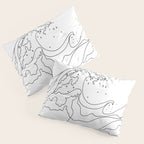 Minimal Line Art Ocean Waves Pillow Sham Gallery Image 3