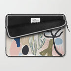 Sea Life Abstract Coral and Seashells Ocean Coastal  Blue Art Painting Laptop Sleeve Gallery Image 2